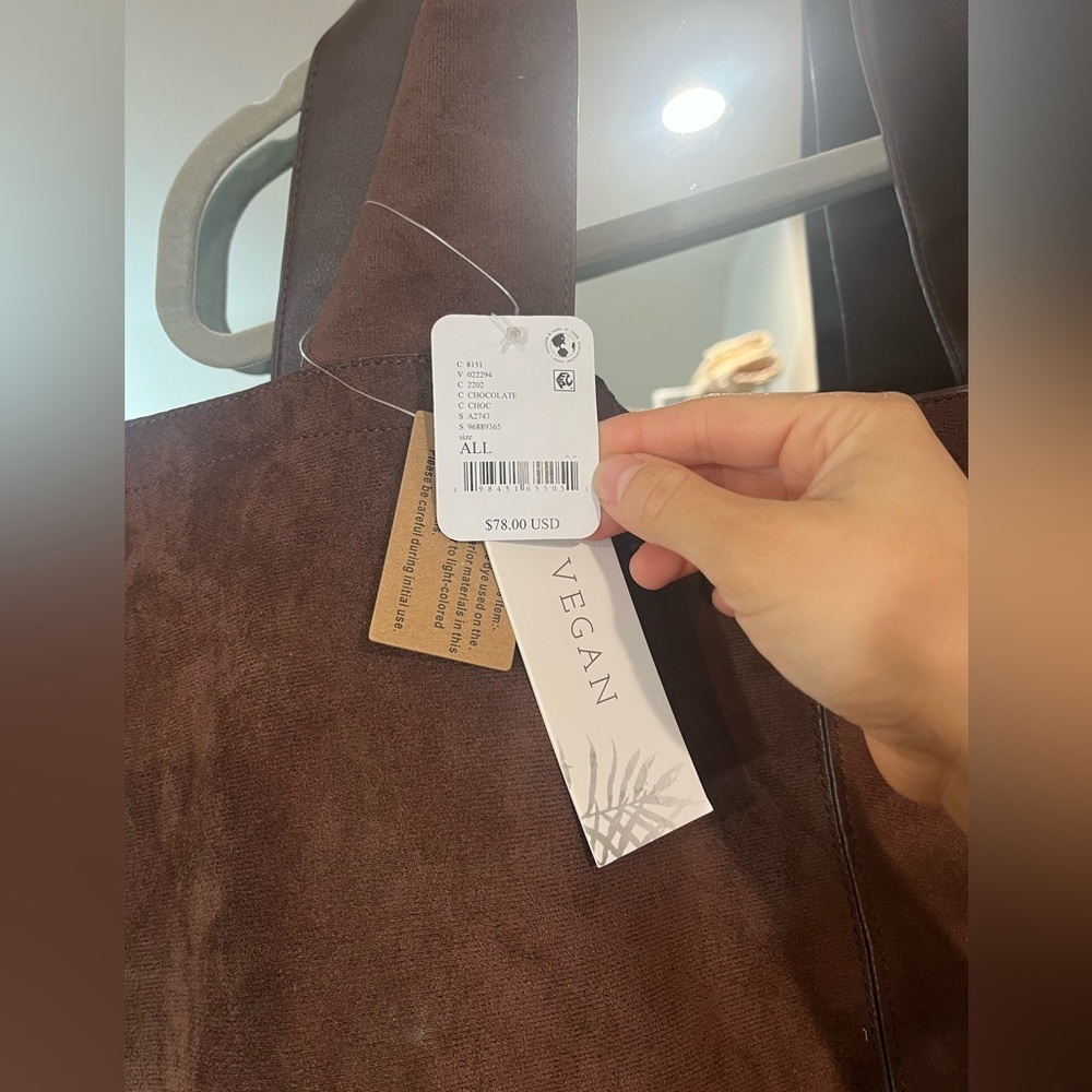 Blair Reversible Vegan Suede Tote - Picture 8 of 10